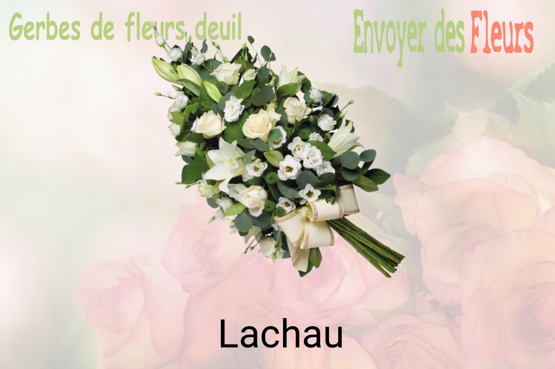 Gerbe de fleurs de deuil livrée à Lachau